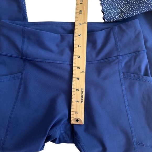 Lululemon Tight Stuff Tight II Crop Leggings Luxtreme Scallop Hem - Blue Size 6 - Picture 14 of 16